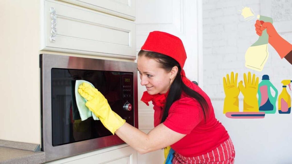 how to clean a microwave oven